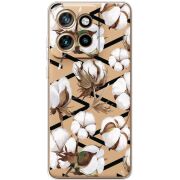 Прозорий чохол BoxFace Motorola Edge 50 Neo Cotton flowers