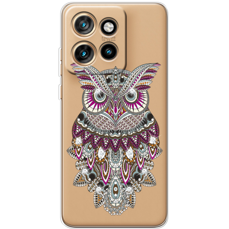 Чохол зі стразами Motorola Edge 50 Neo Owl