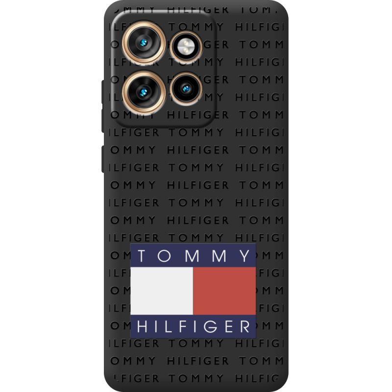 Чорний чохол BoxFace Motorola Edge 50 Neo Tommy Print
