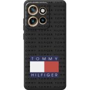 Чорний чохол BoxFace Motorola Edge 50 Neo Tommy Print