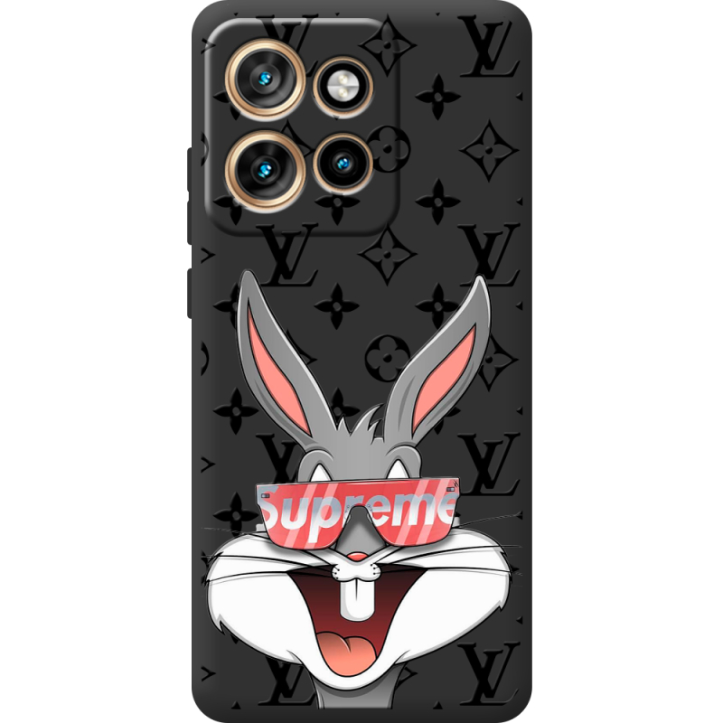 Чорний чохол BoxFace Motorola Edge 50 Neo looney bunny