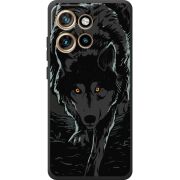 Чорний чохол BoxFace Motorola Edge 50 Neo Wolf