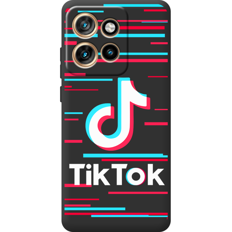 Чорний чохол BoxFace Motorola Edge 50 Neo Tik Tok