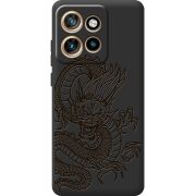 Чорний чохол BoxFace Motorola Edge 50 Neo Chinese Dragon