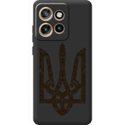 Чорний чохол BoxFace Motorola Edge 50 Neo Ukrainian Trident