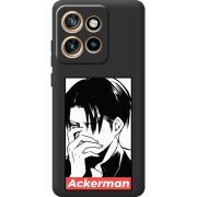 Чорний чохол BoxFace Motorola Edge 50 Neo Attack On Titan - Ackerman