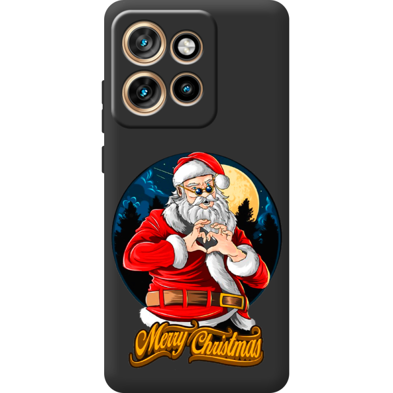 Чорний чохол BoxFace Motorola Edge 50 Neo Cool Santa