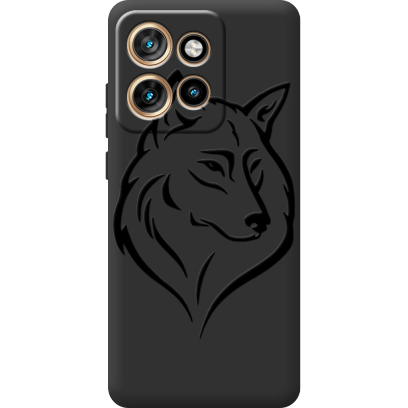 Чорний чохол BoxFace Motorola Edge 50 Neo Wolf