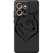 Чорний чохол BoxFace Motorola Edge 50 Neo Wolf