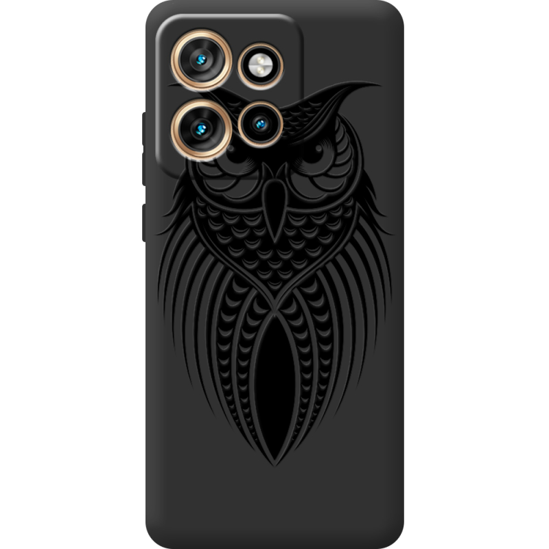 Чорний чохол BoxFace Motorola Edge 50 Neo Owl