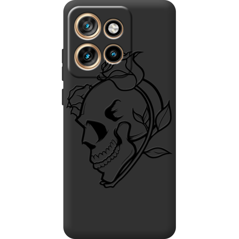 Чорний чохол BoxFace Motorola Edge 50 Neo Skull and Roses