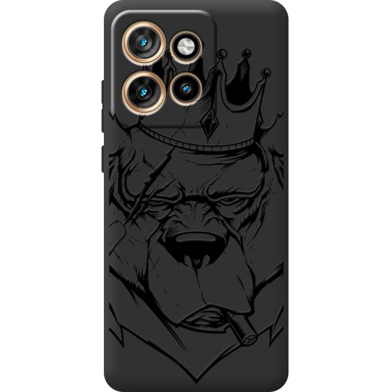 Чорний чохол BoxFace Motorola Edge 50 Neo Bear King