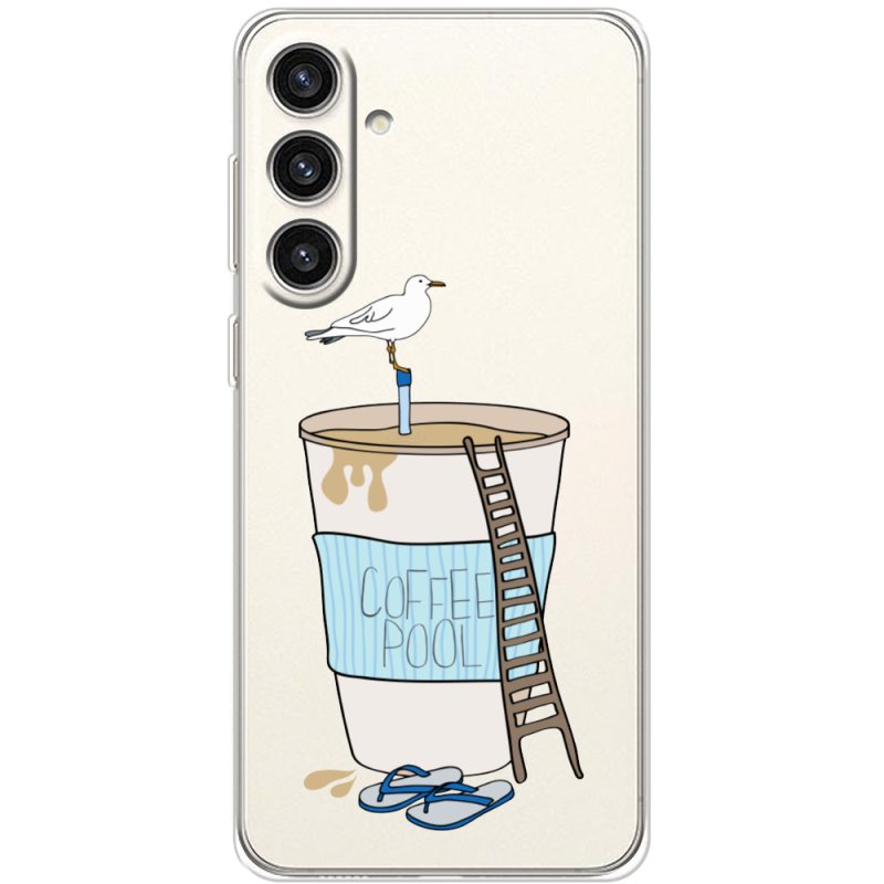 Прозорий чохол BoxFace Samsung Galaxy S25 Plus (S936) Segull in Cofee Pool