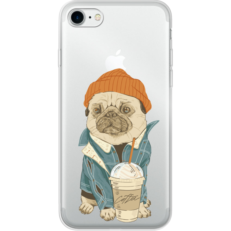 Прозрачный чехол Uprint Apple iPhone 7/8 Dog Coffeeman