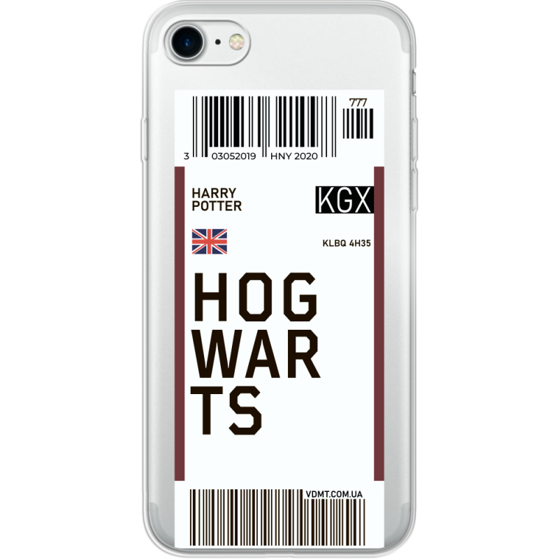 Прозрачный чехол Uprint Apple iPhone 7/8 Ticket Hogwarts