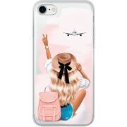 Прозрачный чехол Uprint Apple iPhone 7/8 Travel Girl