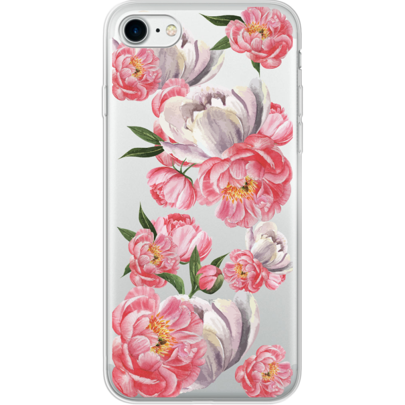 Прозрачный чехол Uprint Apple iPhone 7/8 Peony Watercolor Style