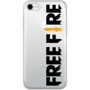 Прозрачный чехол Uprint Apple iPhone 7/8 Free Fire Black Logo