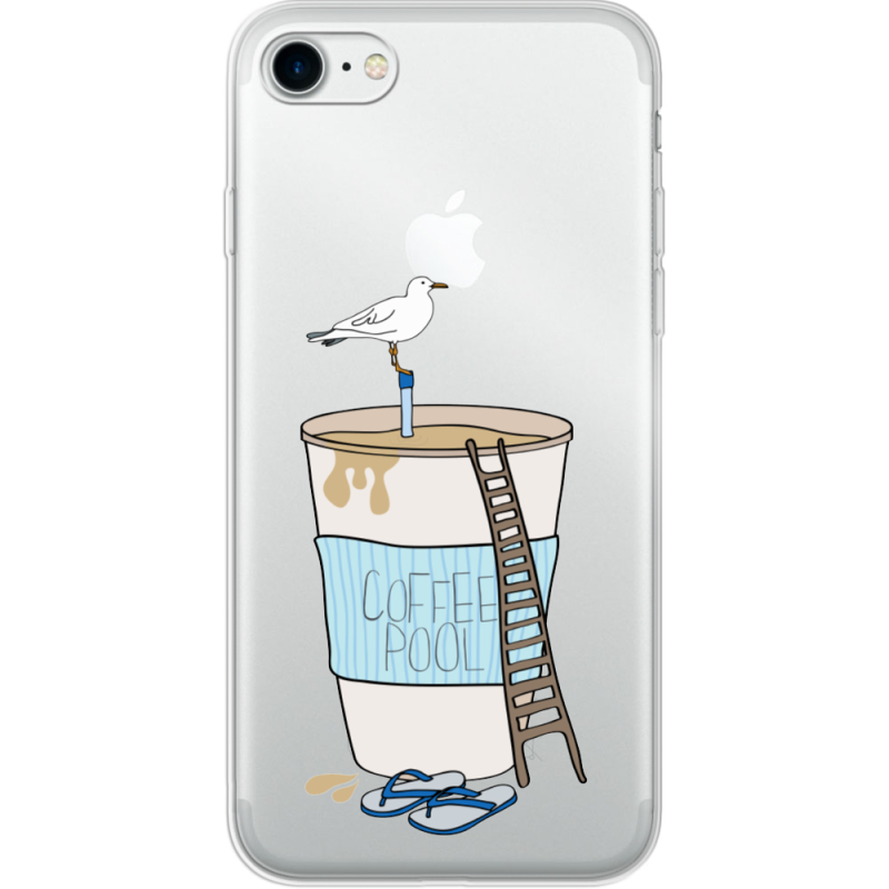 Прозрачный чехол Uprint Apple iPhone 7/8 Segull in Cofee Pool