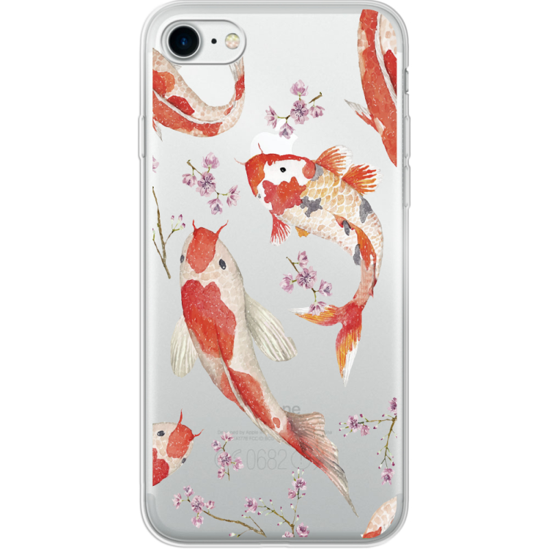 Прозрачный чехол Uprint Apple iPhone 7/8 Japanese Koi Fish