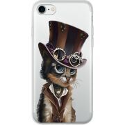 Прозрачный чехол Uprint Apple iPhone 7/8 Steampunk Cat