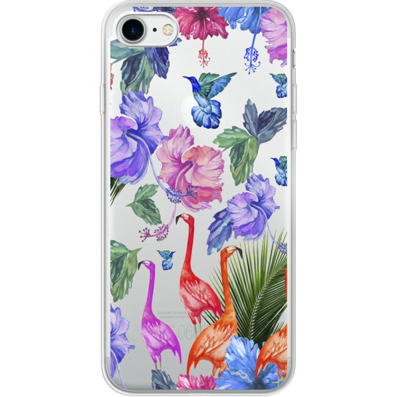 Прозрачный чехол Uprint Apple iPhone 7/8 Flamingo