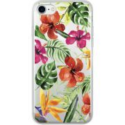 Прозрачный чехол Uprint Apple iPhone 7/8 Tropical Flowers