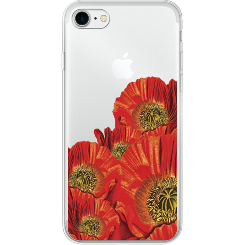 Прозрачный чехол Uprint Apple iPhone 7/8 Red Poppies