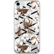 Прозрачный чехол Uprint Apple iPhone 7/8 Cotton flowers