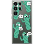 Прозорий чохол BoxFace Samsung Galaxy S25 Ultra с 3D-глазками HIYA
