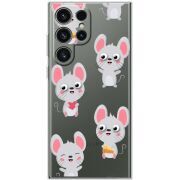 Прозорий чохол BoxFace Samsung Galaxy S25 Ultra с 3D-глазками Mouse