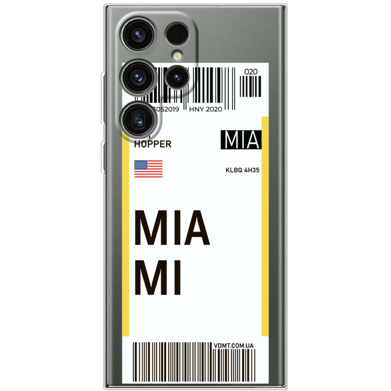 Прозорий чохол BoxFace Samsung Galaxy S25 Ultra Ticket Miami
