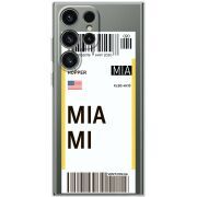 Прозорий чохол BoxFace Samsung Galaxy S25 Ultra Ticket Miami