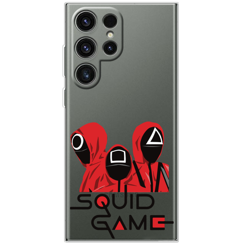 Прозорий чохол BoxFace Samsung Galaxy S25 Ultra siquid game люди в красном