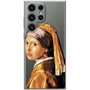 Прозорий чохол BoxFace Samsung Galaxy S25 Ultra Девушка с жемчужной серёжкой