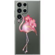 Прозорий чохол BoxFace Samsung Galaxy S25 Ultra Floral Flamingo