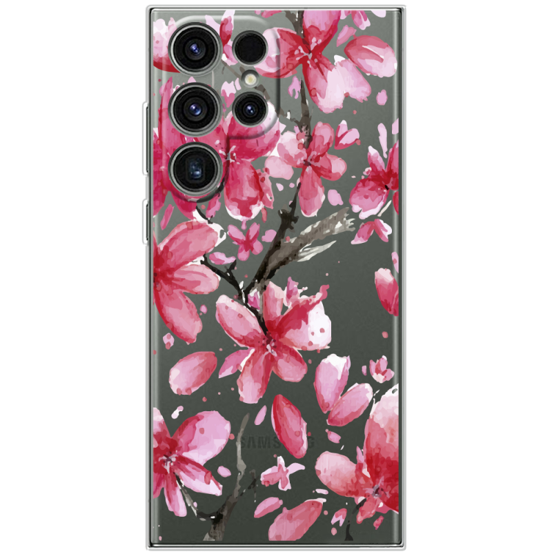Прозорий чохол BoxFace Samsung Galaxy S25 Ultra Pink Magnolia