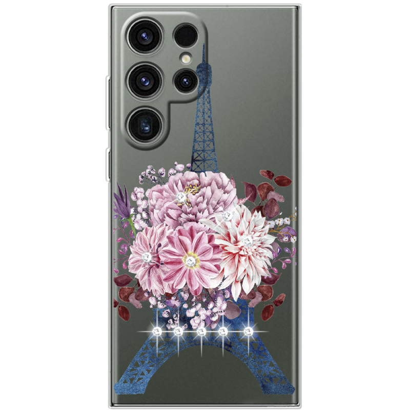 Чохол зі стразами Samsung Galaxy S25 Ultra Eiffel Tower