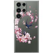 Чохол зі стразами Samsung Galaxy S25 Ultra Swallows and Bloom