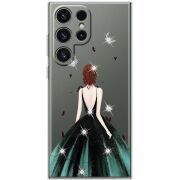 Чохол зі стразами Samsung Galaxy S25 Ultra Girl in the green dress