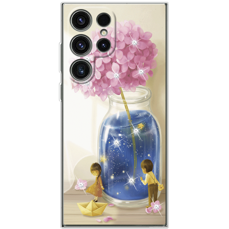 Чохол зі стразами Samsung Galaxy S25 Ultra Little Boy and Girl