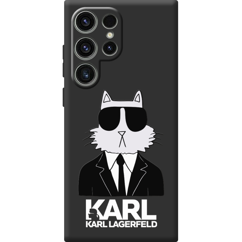 Чорний чохол BoxFace Samsung Galaxy S25 Ultra Cat in Black