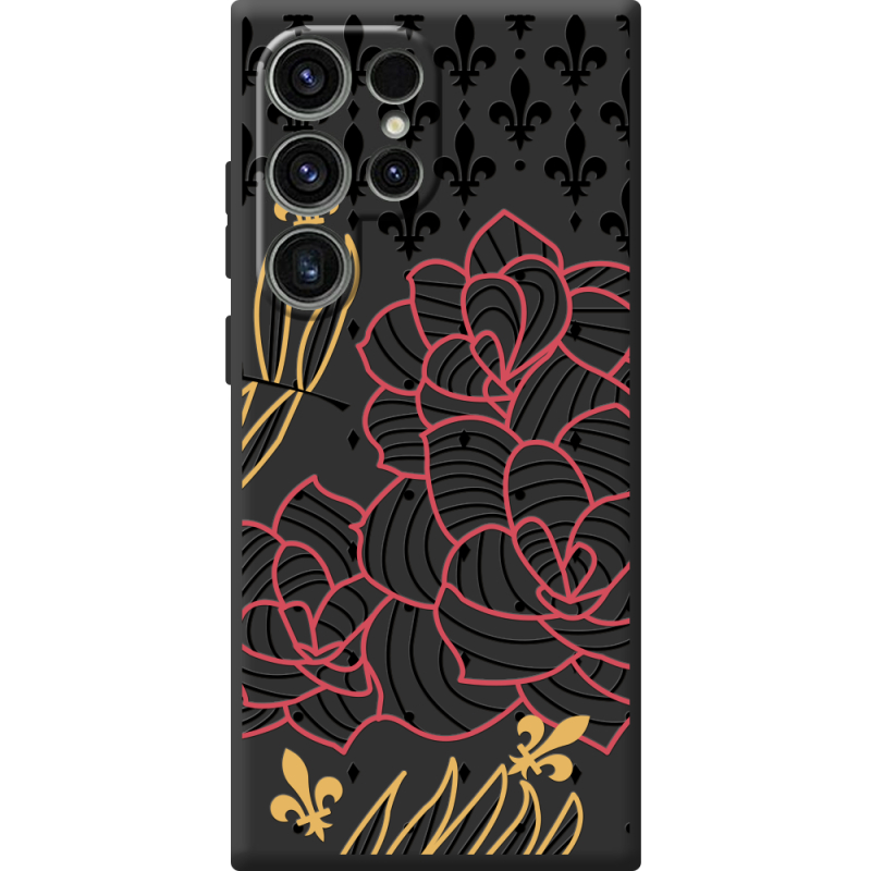 Чорний чохол BoxFace Samsung Galaxy S25 Ultra FranceFlowers