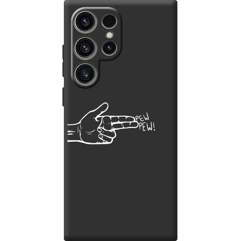 Чорний чохол BoxFace Samsung Galaxy S25 Ultra Pew Pew