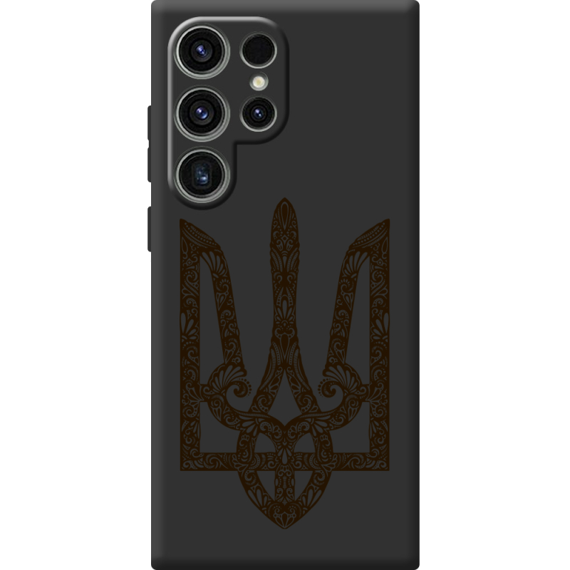 Чорний чохол BoxFace Samsung Galaxy S25 Ultra Ukrainian Trident