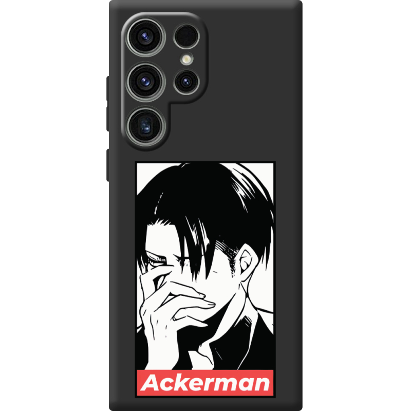 Чорний чохол BoxFace Samsung Galaxy S25 Ultra Attack On Titan - Ackerman