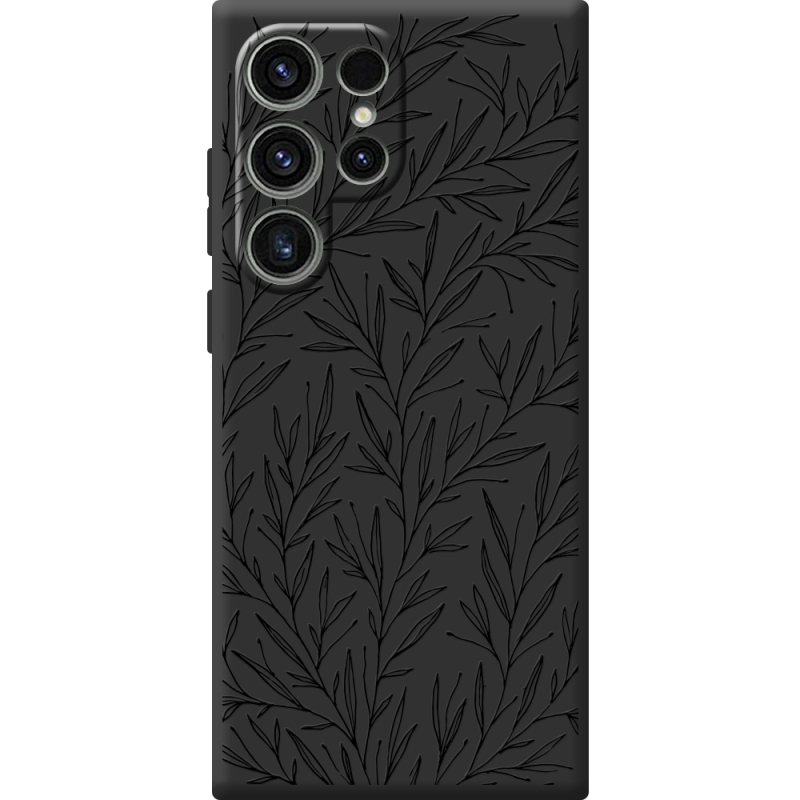 Чорний чохол BoxFace Samsung Galaxy S25 Ultra Leaves