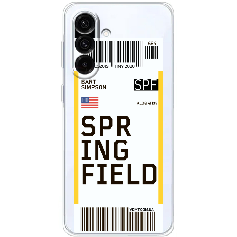 Прозорий чохол BoxFace Samsung Galaxy A36 5G (A366) Ticket Springfield