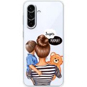 Прозорий чохол BoxFace Samsung Galaxy A36 5G (A366) Super Mama and Son