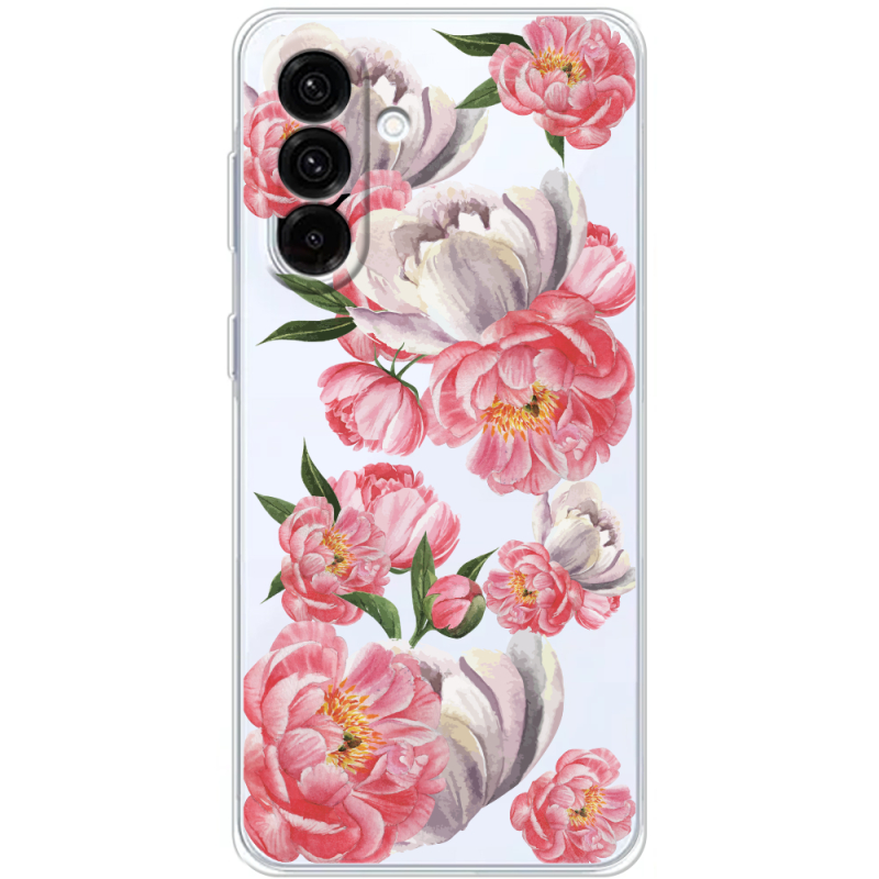 Прозорий чохол BoxFace Samsung Galaxy A36 5G (A366) Peony Watercolor Style